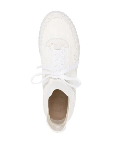 Shop Chloé "nama" Wedge Sneaker In White
