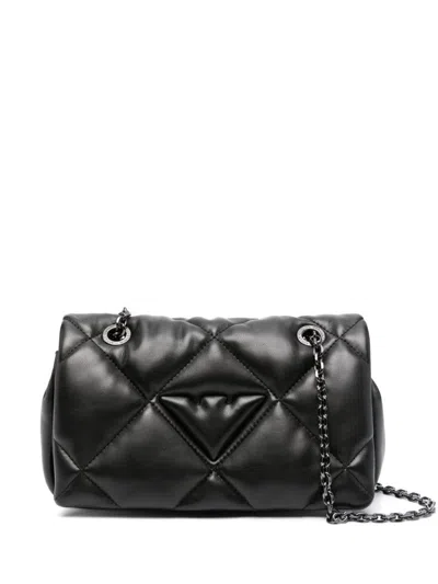 Shop Emporio Armani Quilted Shoulder Bag In Black