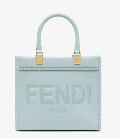 Shop Fendi "sunshine" Small Hand Bag In Blue