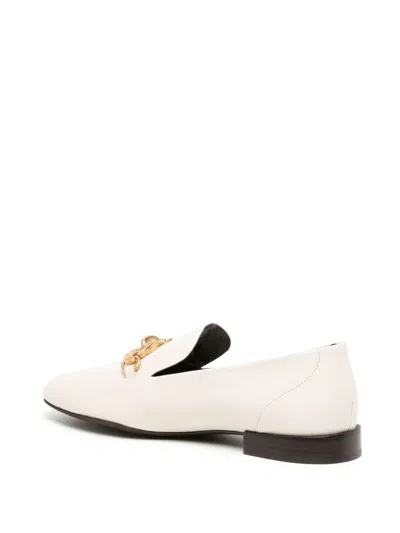Shop Tory Burch "jessa"  Leather Loafers In White