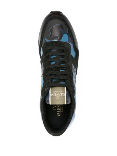 Shop Valentino Garavani Rockrunner Sneakers In Blue