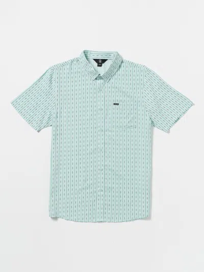 Shop Volcom High Ball Short Sleeve Woven Shirt - Chlorine In Multi