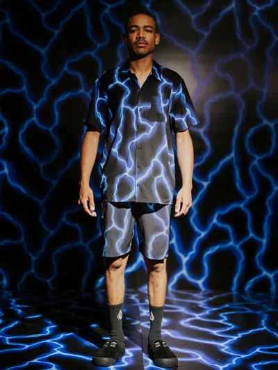 Shop Volcom Featured Artist Travis Spinks Short Sleeve Shirt - Black