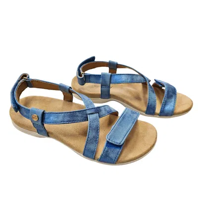 Shop Spenco Women's Adjustable Strappy Sandal In Blue