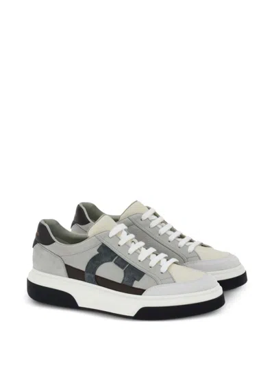 Shop Ferragamo Sneakers In White