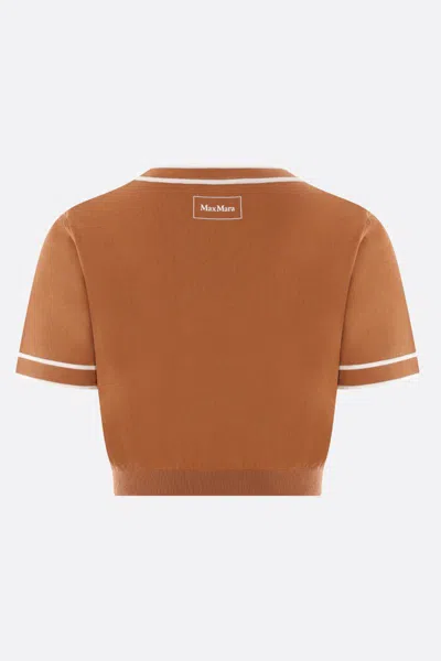 Shop Max Mara Sweaters In Leather Brown