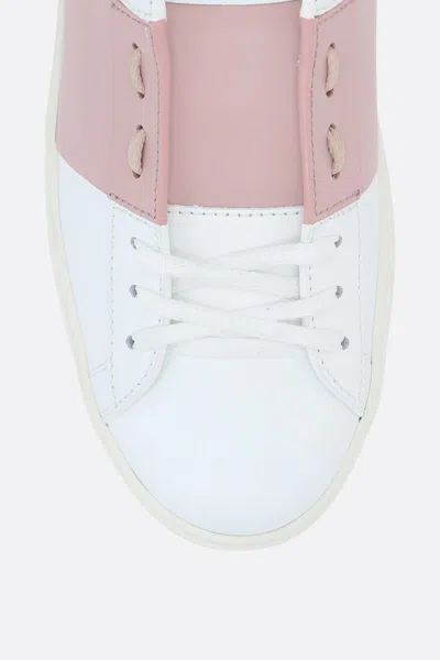 Shop Valentino Garavani Sneakers In White+water Rose+white