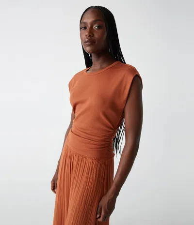 Michael Stars Joni Power Shoulder Tee In Bahama
