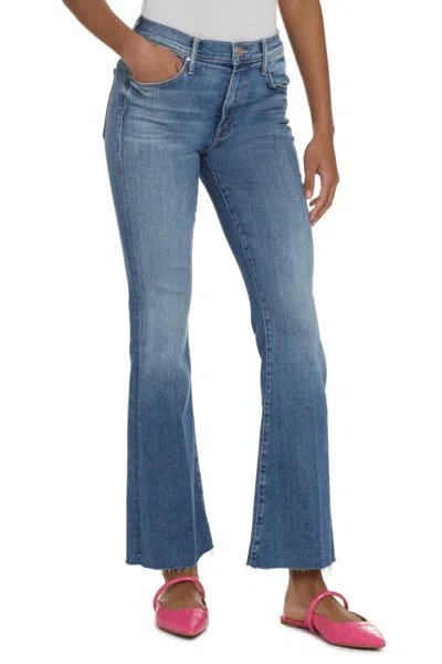 Shop Mother The Weekender Fray 5-pocket Straight-leg Jeans In Denim