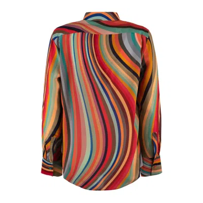 Shop Paul Smith Swirl Silk Shirt In Multicolor