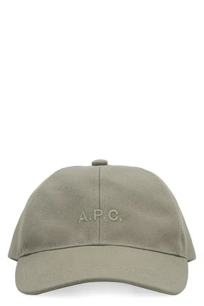 Shop Apc A.p.c. Charlie Embroidered Baseball Cap In Green