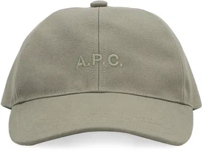Shop Apc A.p.c. Charlie Embroidered Baseball Cap In Green