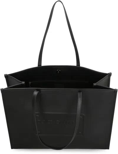 Dolce & Gabbana Smooth Leather Tote Bag In Black