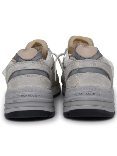 Shop Golden Goose Dad Star White And Grey Cowhide Blend Sneakers
