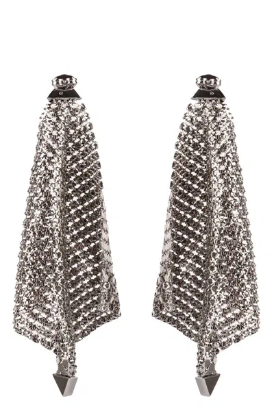 Shop Rabanne Pendant Earrings In Silver