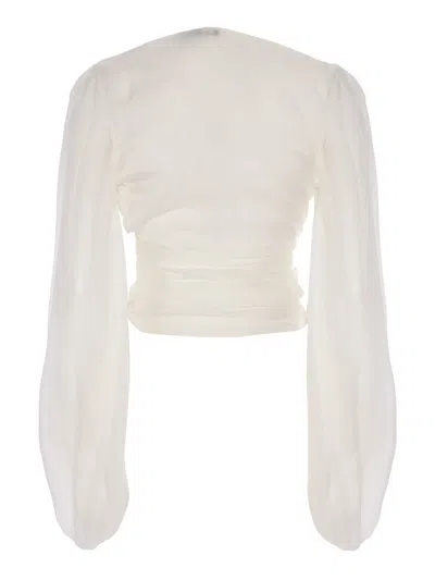 Shop Elisabetta Franchi Shirt In Bianco