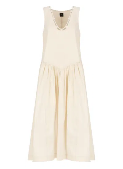 Shop Pinko Dresses Ivory In Beige