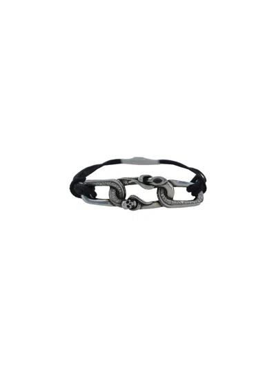 Shop Alexander Mcqueen Bracelets In Blk+0446+jet.sw