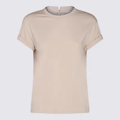 Shop Brunello Cucinelli T-shirts And Polos Beige