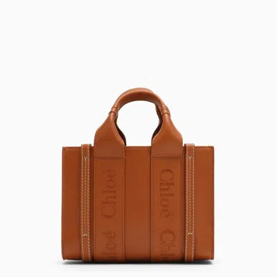 Shop Chloé Woody Mini Bag In Orange