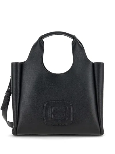 Shop Hogan H-bag Logo Bag In Black