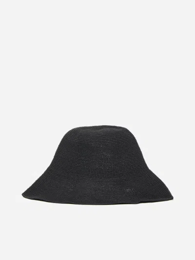 Shop Totême Paper Straw Hat In Black