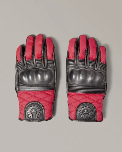 Belstaff Hampstead Motorcycle Glove In Black / Red