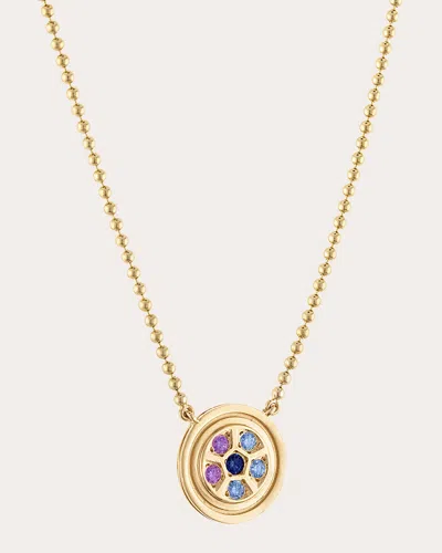 Shop Gigi Ferranti Women's Mosaic Circle Pendant Necklace In Blue