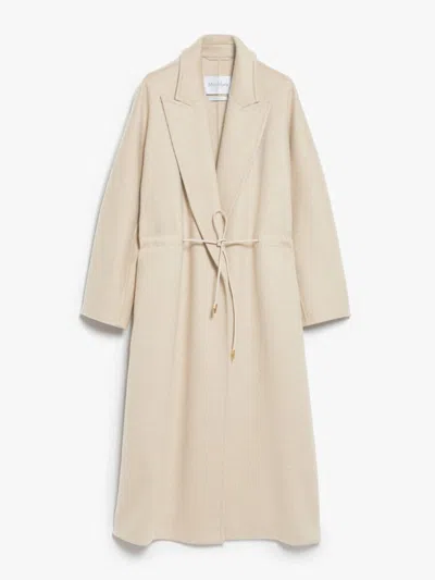 Shop Max Mara Bertone Oversized Cashmere Coat In Beige