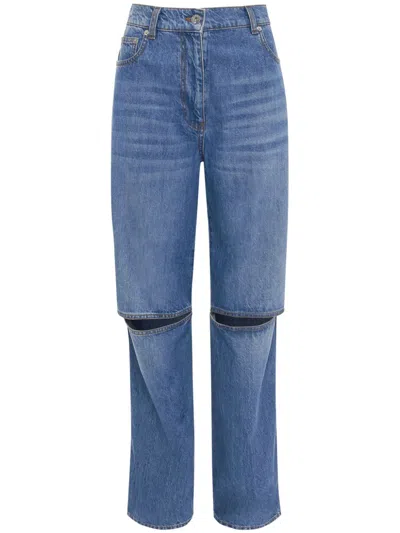 Shop Jw Anderson Cut-out Bootcut Jeans In Denim