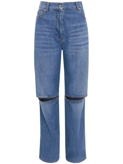 Jw Anderson Cut-out Bootcut Jeans In Denim