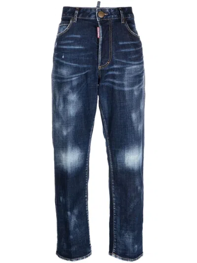 Dsquared2 Slim Fit Denim Trousers In Blue