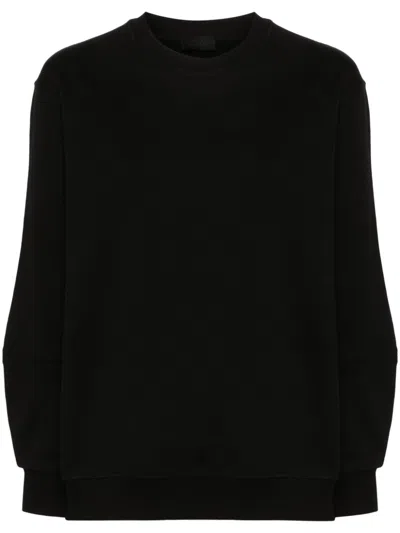 Shop Moncler Embossed-logo Cotton Sweatshirt In Black