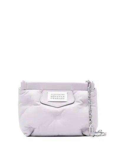 Shop Maison Margiela Glam Slam Leather Messenger Bag In White