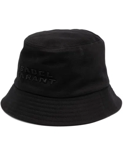 Isabel Marant Sand Cotton Haley Bucket Hat In Black,black