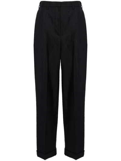 Miu Miu Pinstripe Tailored Pants In Bleu