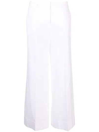 P.a.r.o.s.h White Raisa High-waisted Tailored Trousers In Nero