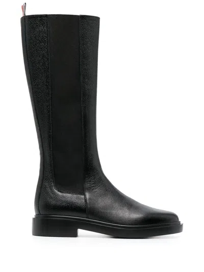 Shop Thom Browne Knee-length Chelsea Boots In Black