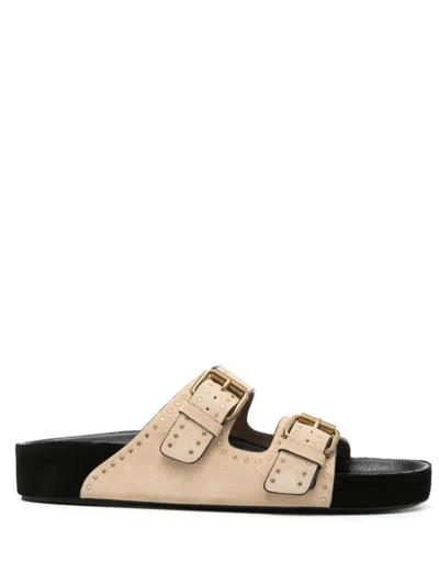 Isabel Marant Buckle Sandals With Asymmetric Open Toe In Scarlet Red