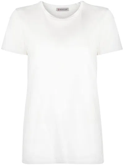 Shop Moncler Logo-patch Short-sleeve T-shirt In Natural