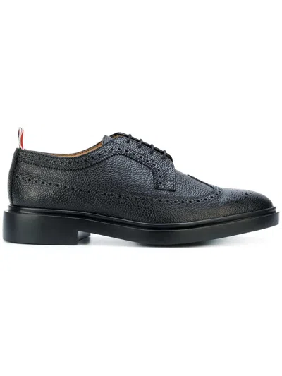 Shop Thom Browne Longwing Round-toe Brogues In Black