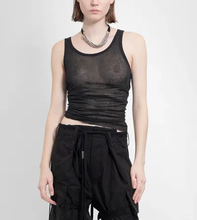 Shop Ann Demeulemeester Mara Wrinkled Cropped Tank Top In Natural White