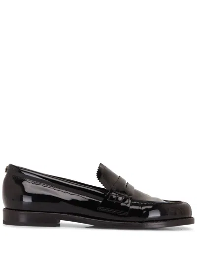 Shop Golden Goose Patent Penny Loafers In Black