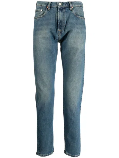 Shop Paul Smith Mid-rise Straight-leg Jeans In Denim