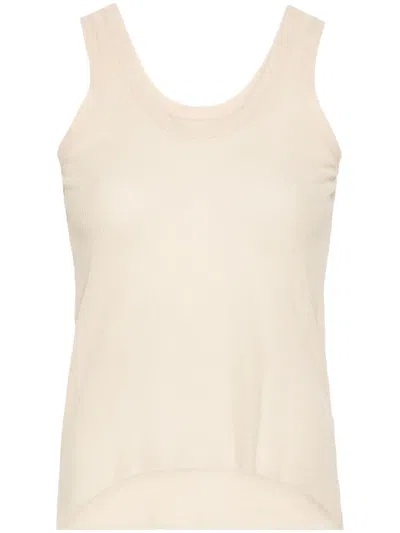 Maison Margiela Ribbed-knit Vest Top In Black