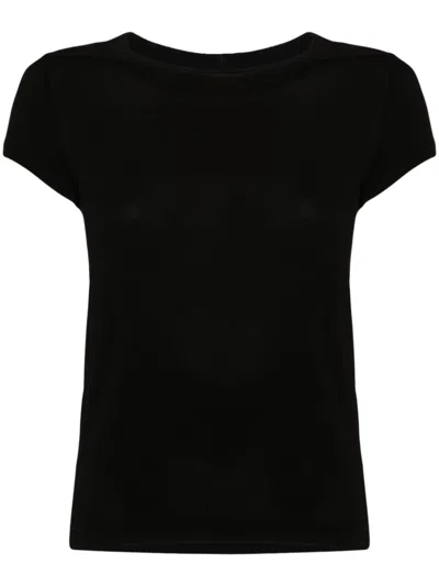 Shop Rick Owens Seam-detail T-shirt In Black