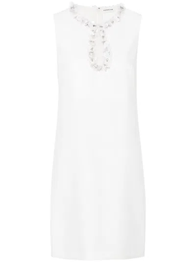 Shop P.a.r.o.s.h Sleeveless Sequin-embellished Dress In Panna