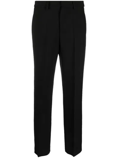 Shop P.a.r.o.s.h Tapered-leg Tailored Trousers In Nero