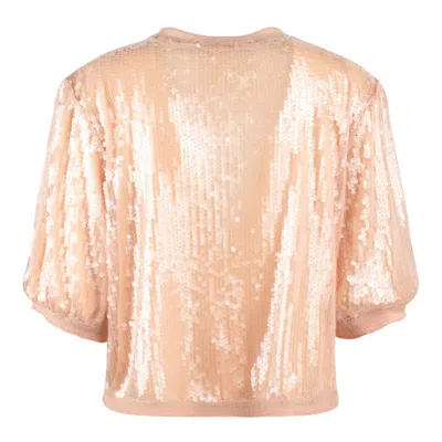 Shop 8pm Pink Short-sleeved Sequin Blazer