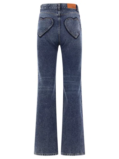 Shop Chloé Flared Jeans In Blue